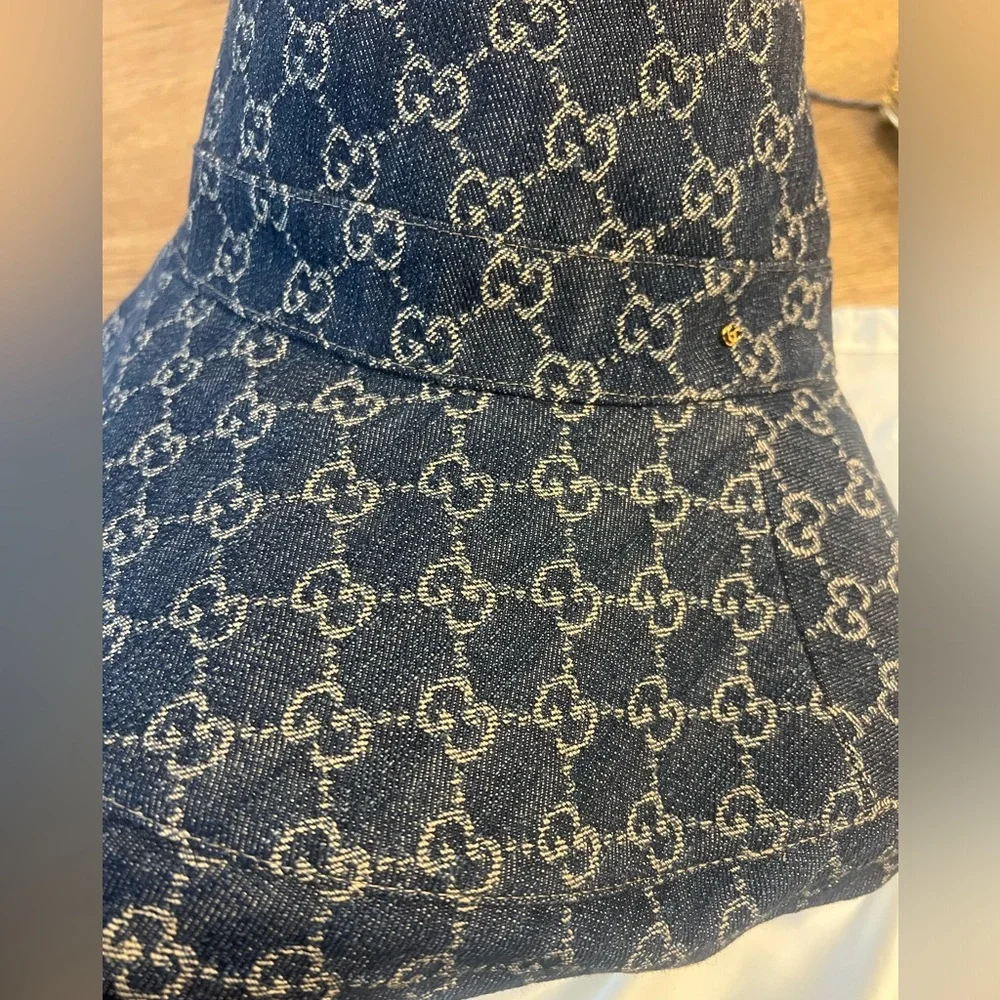 NWT Gucci Blue Monogram Hat - Picture 2 of 5